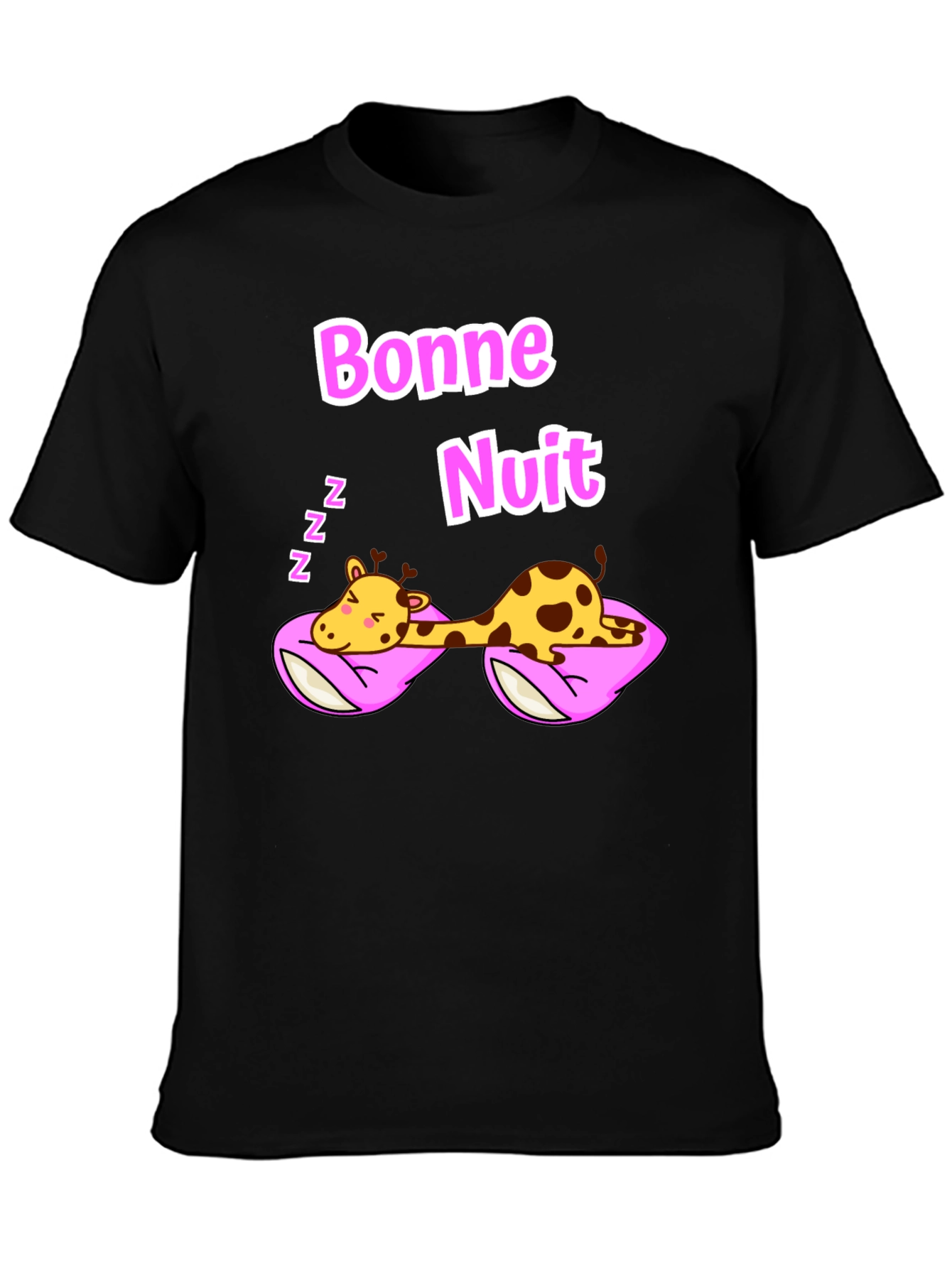 Bonne Nuit Sleeping Giraffe T-Shirt