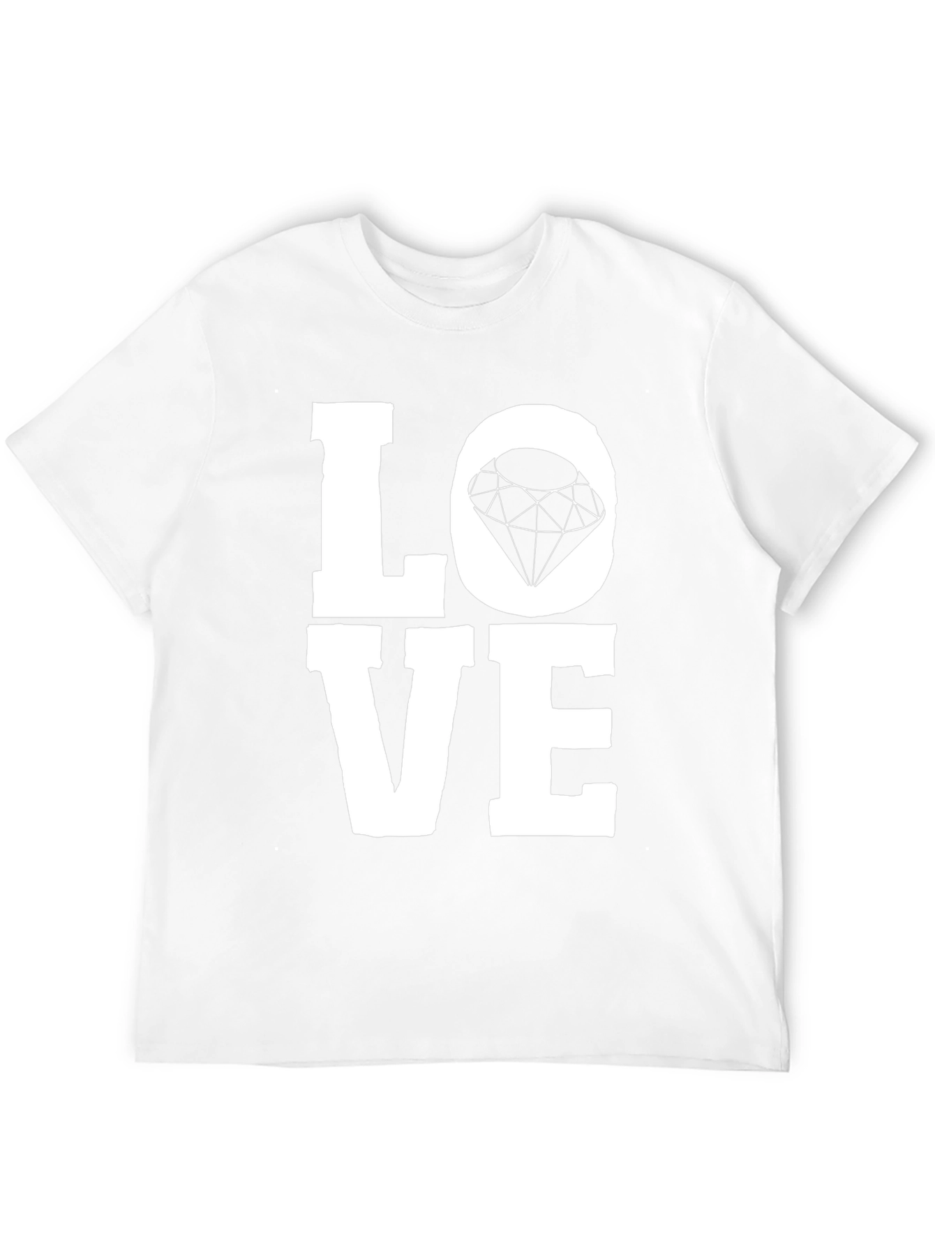 Love Diamond Graphic Tee - Unisex Black T-Shirt