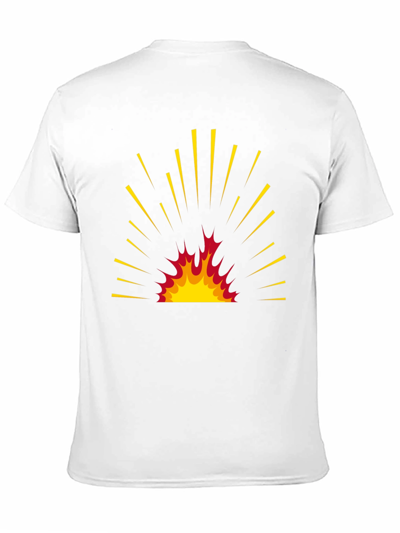 Fiery Burst Graphic Tee - Bold Black T-Shirt