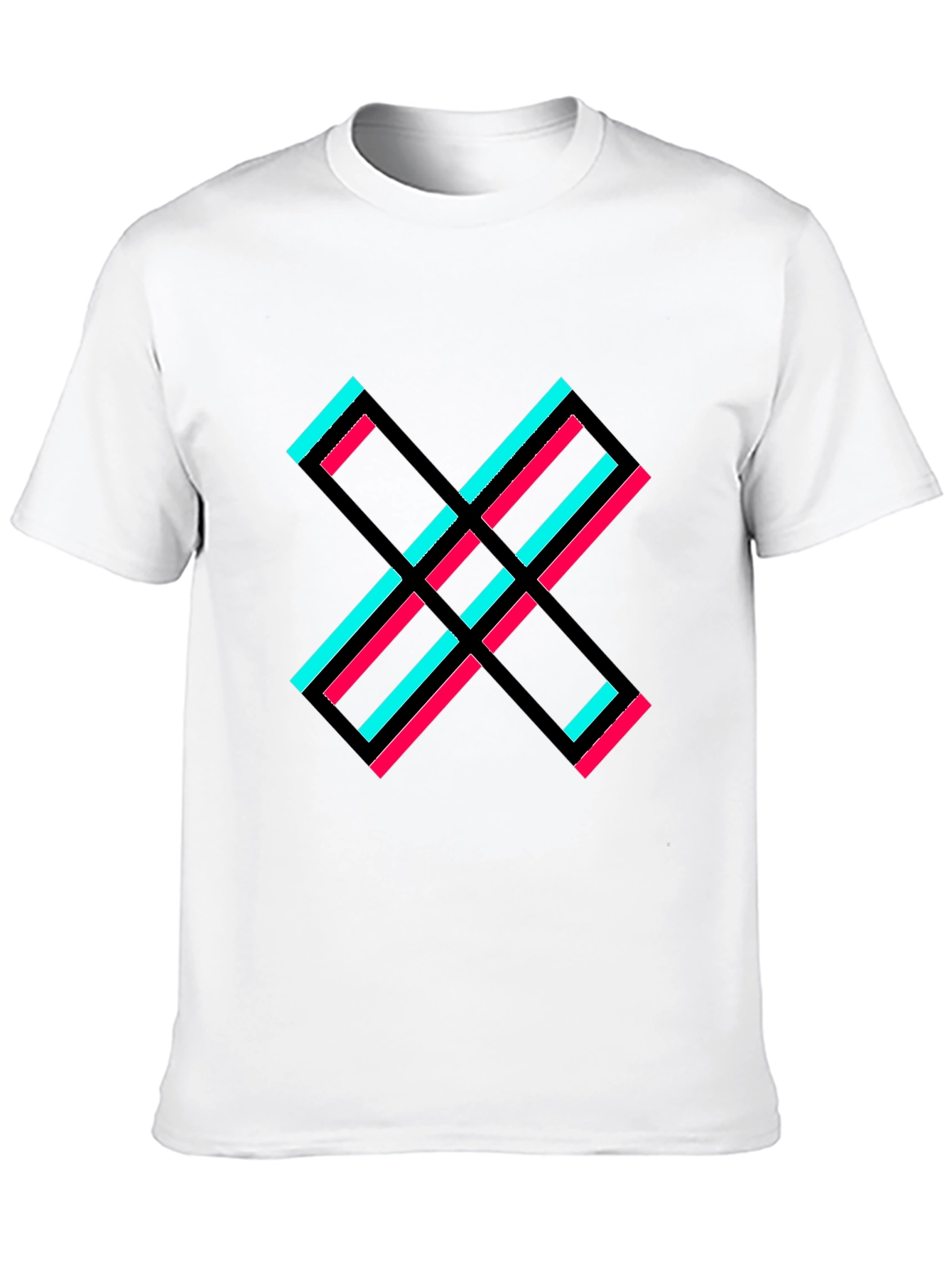 Abstract X Graphic Tee - Black