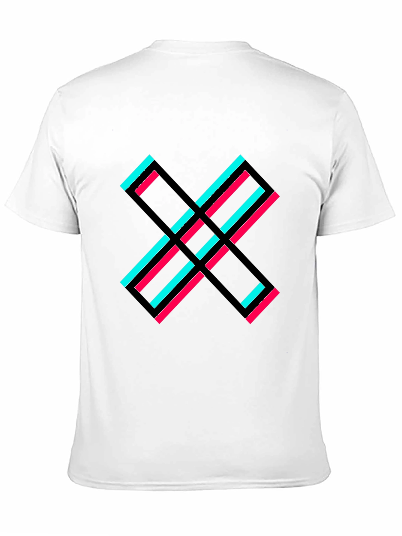 Abstract X Graphic Tee - Black
