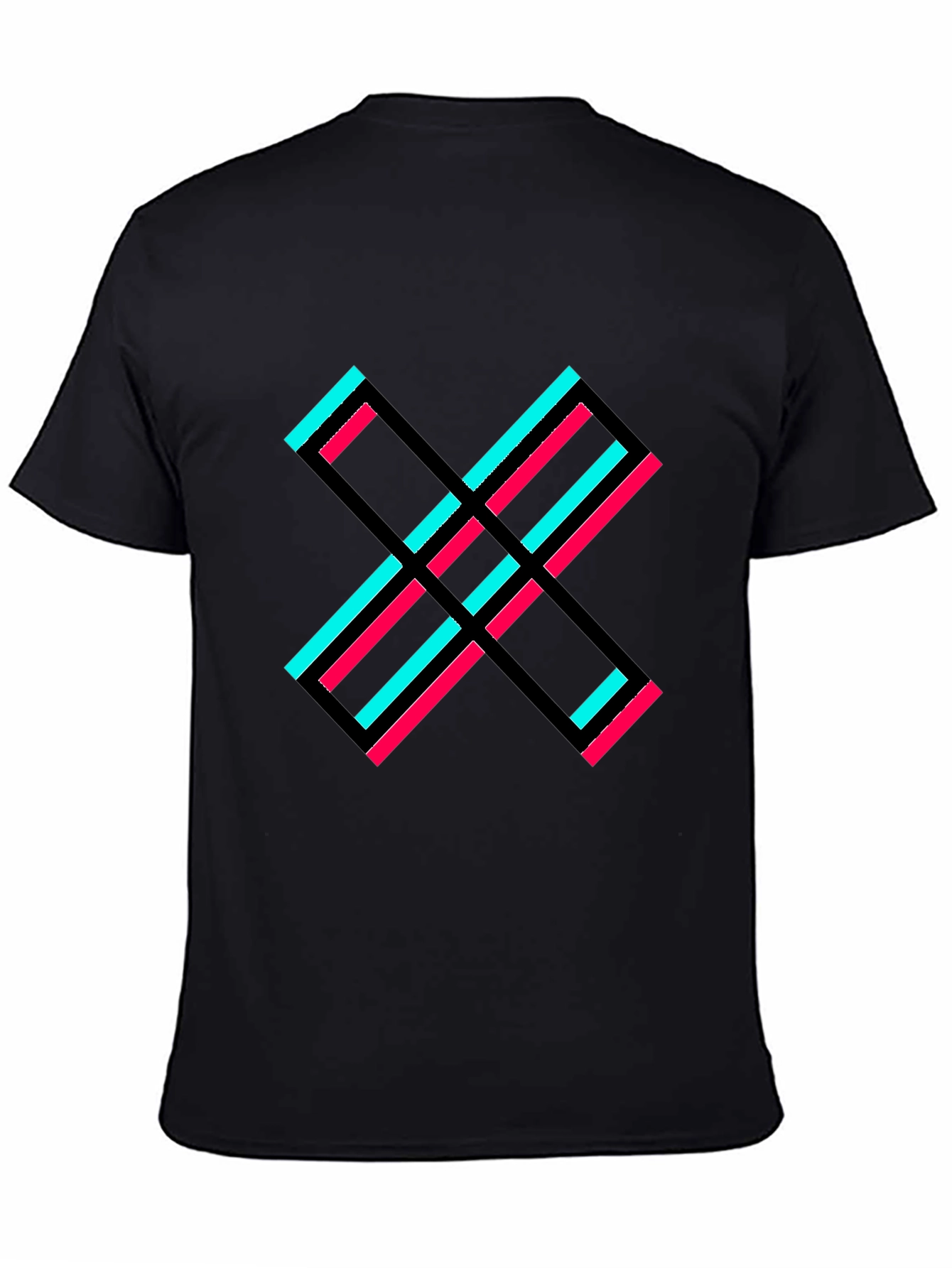Abstract X Graphic Tee - Black