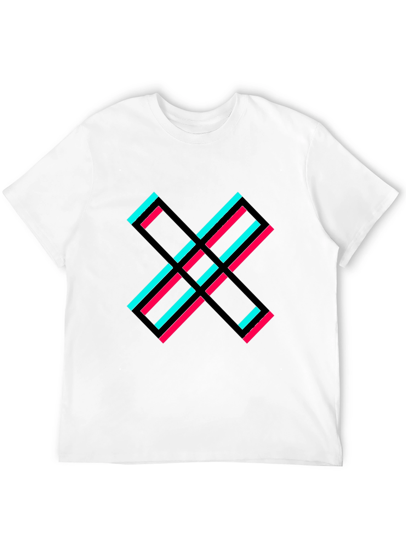 Abstract X Graphic Tee - Black