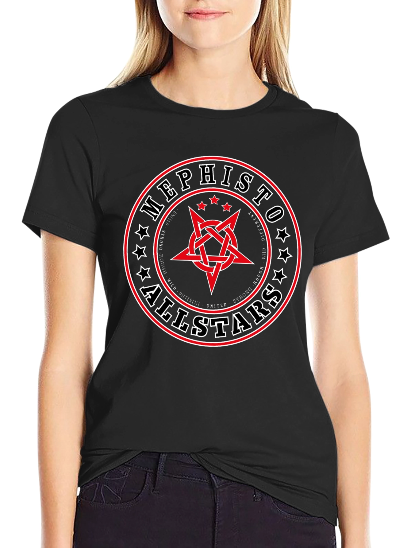 Mephisto Allstars Graphic Print Black T-Shirt