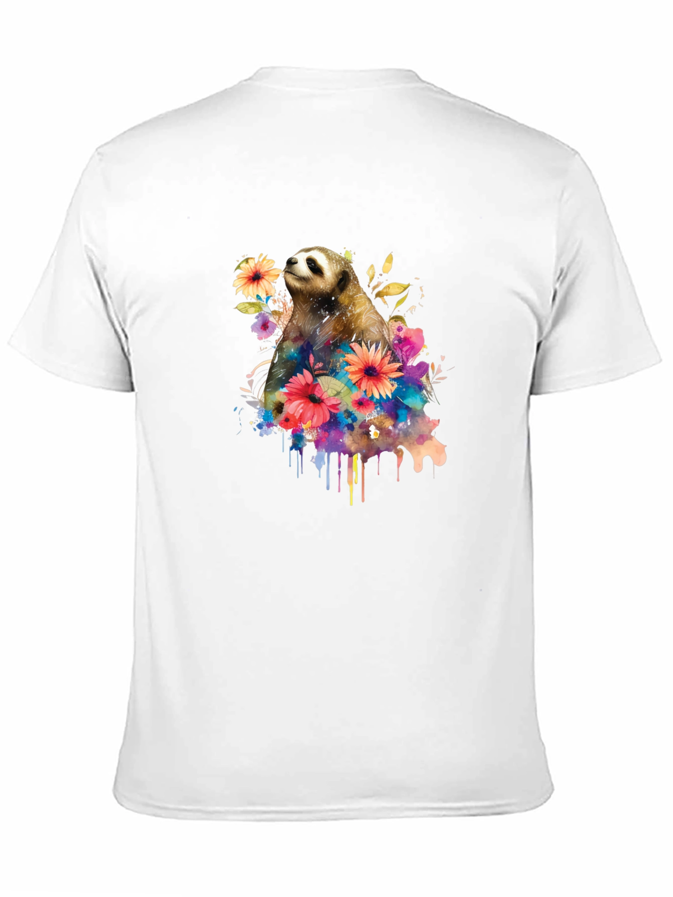 Sloth & Floral Graphic Tee