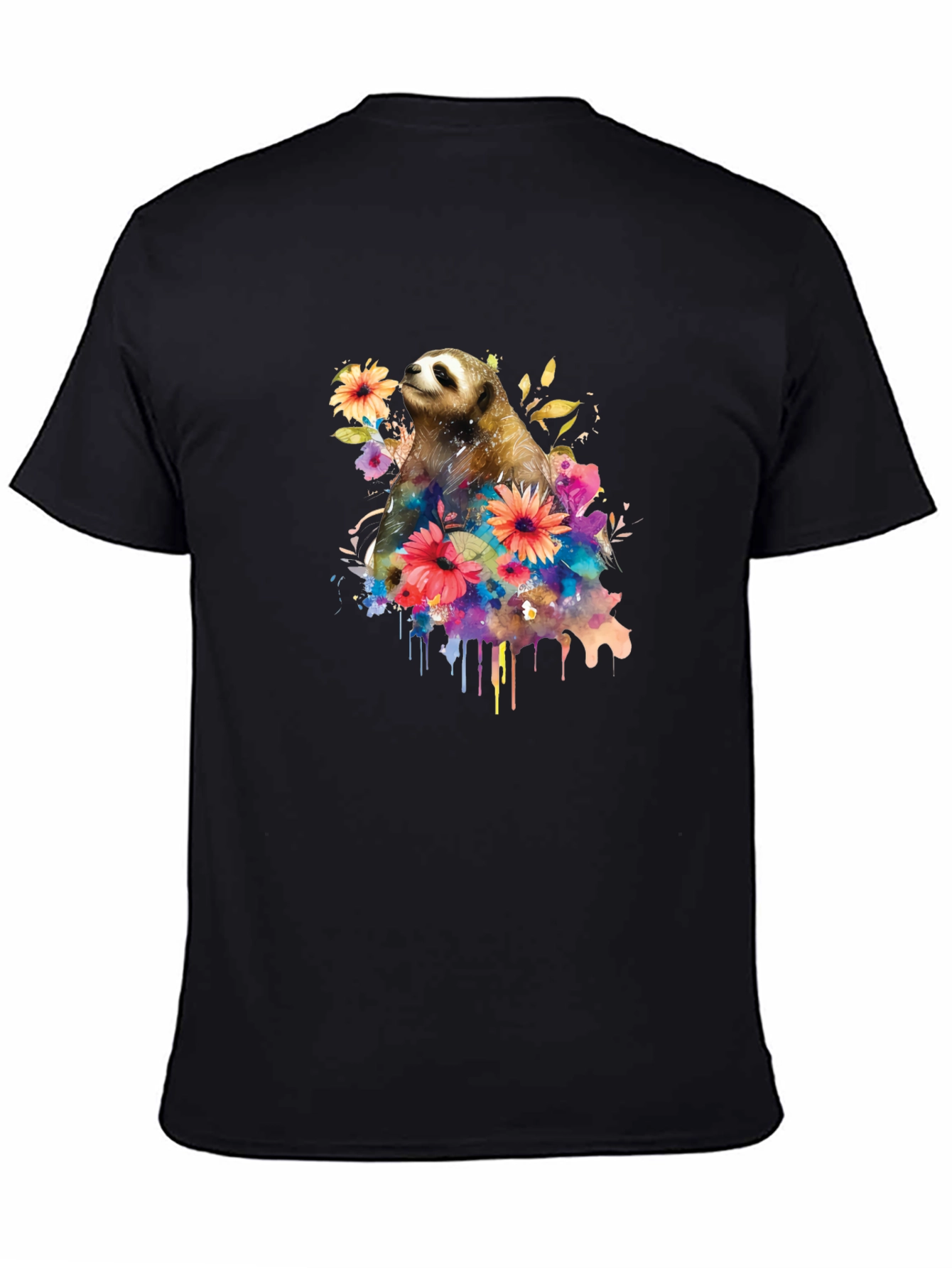 Sloth & Floral Graphic Tee
