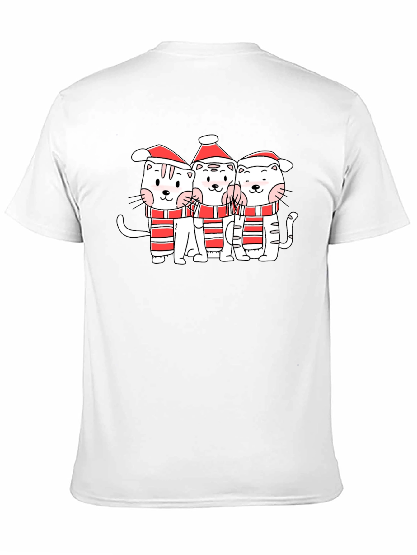 Festive Kitty Crew T-Shirt - Holiday Cheer