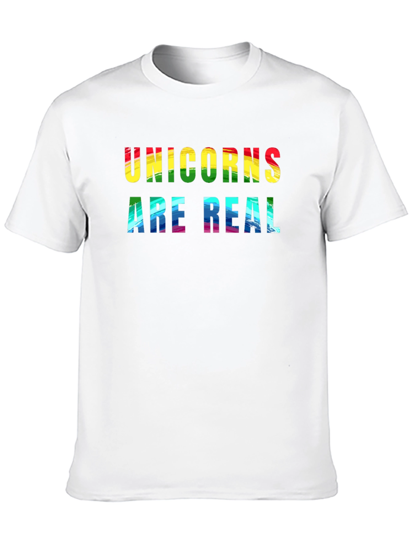 Unicorns Are Real Rainbow Graphic T-Shirt