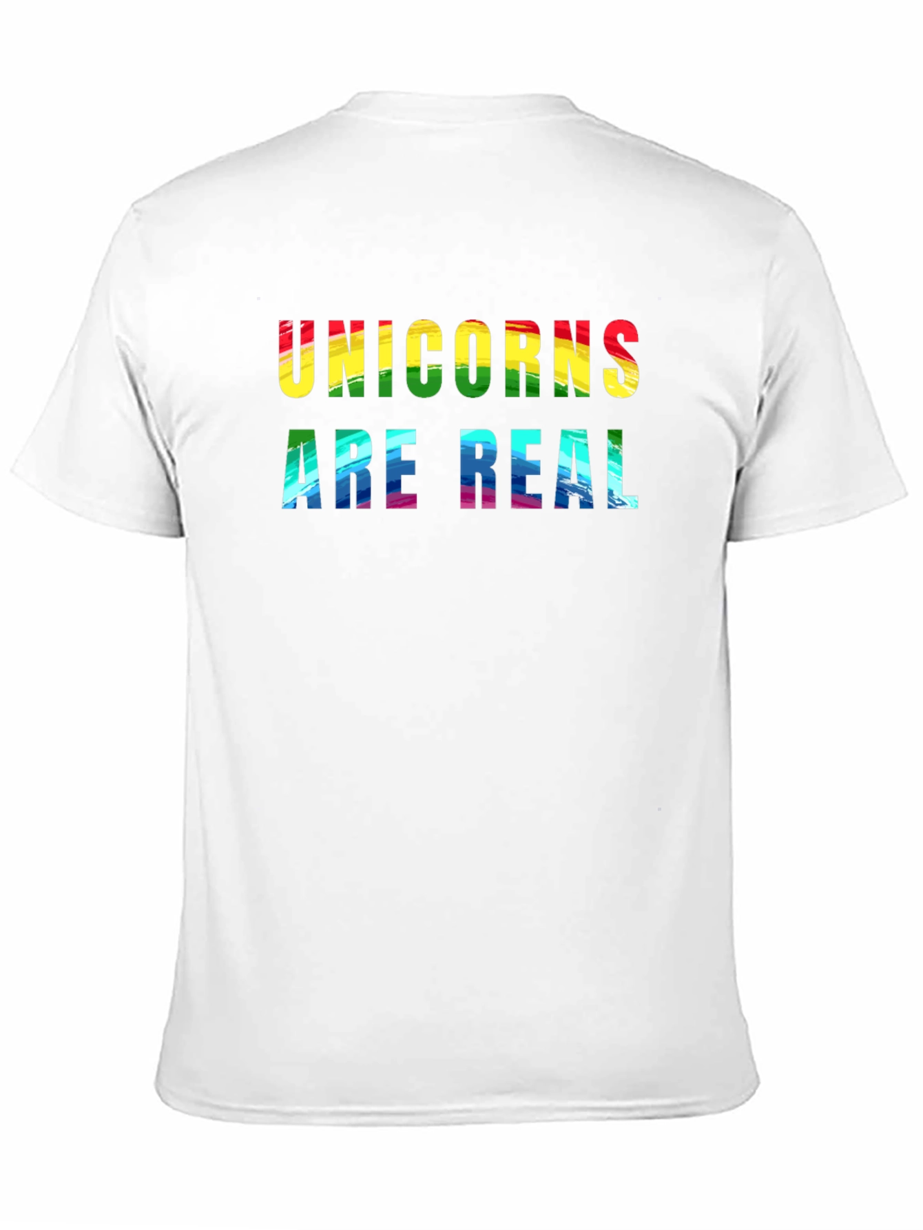 Unicorns Are Real Rainbow Graphic T-Shirt