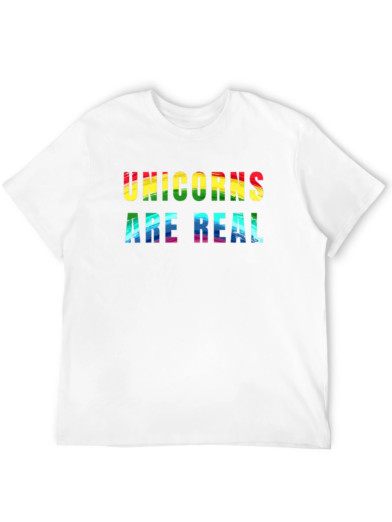 Unicorns Are Real Rainbow Graphic T-Shirt