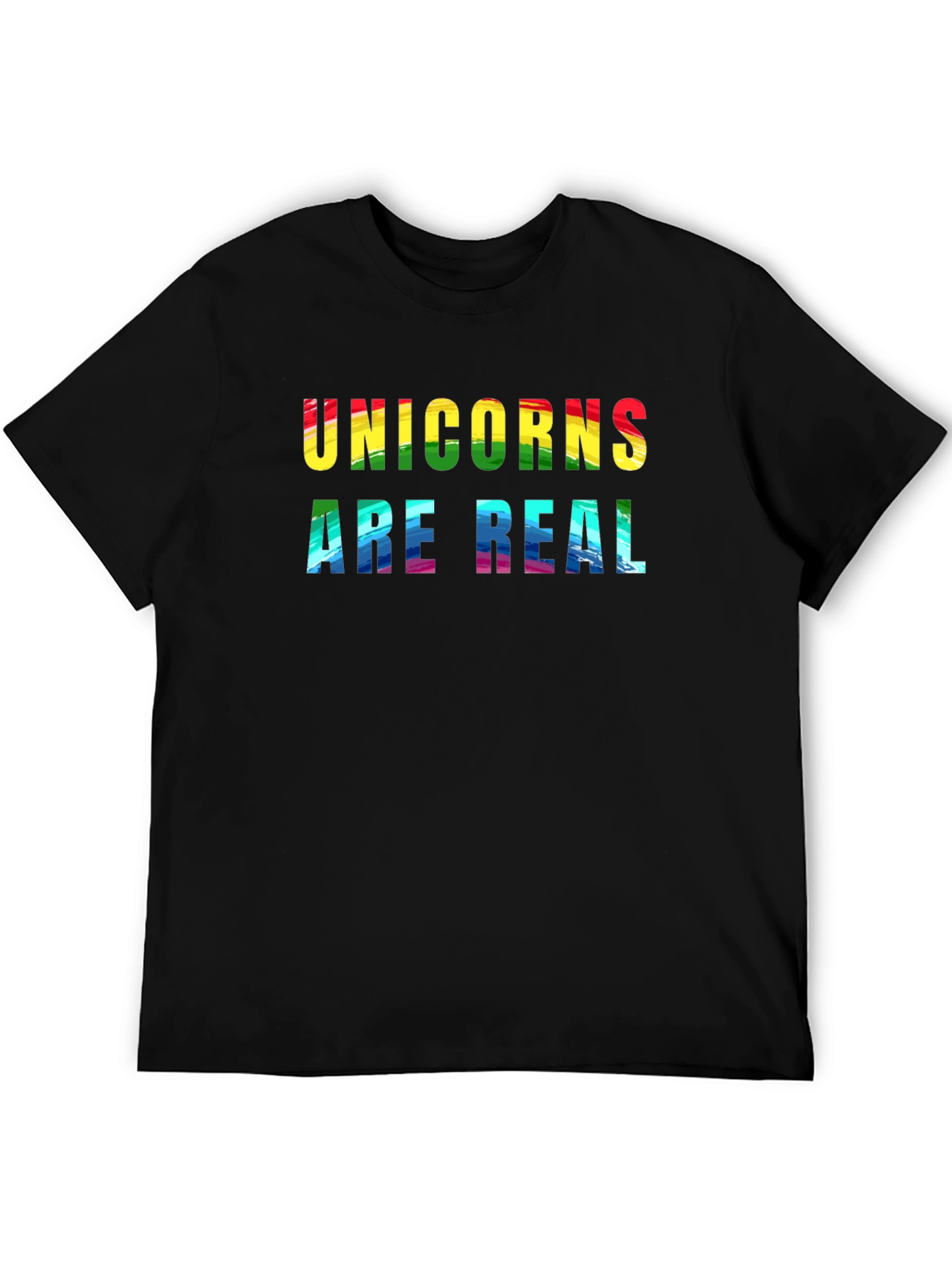 Unicorns Are Real Rainbow Graphic T-Shirt