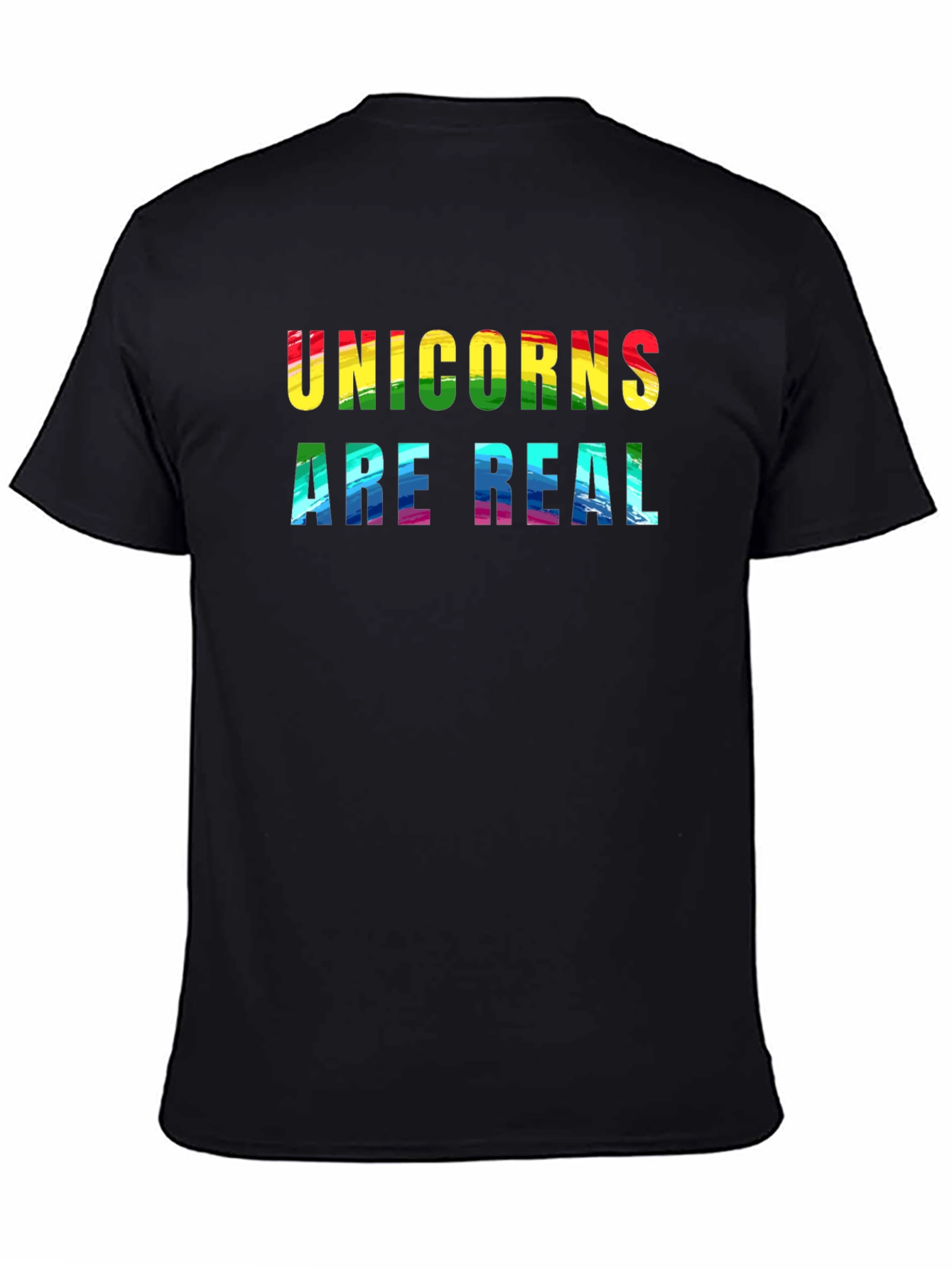 Unicorns Are Real Rainbow Graphic T-Shirt