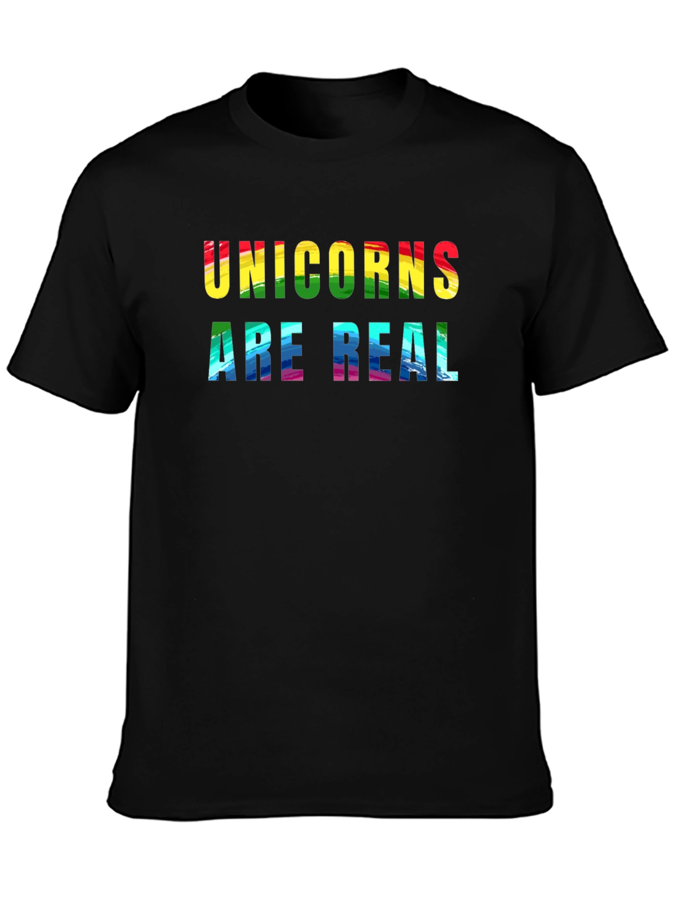 Unicorns Are Real Rainbow Graphic T-Shirt
