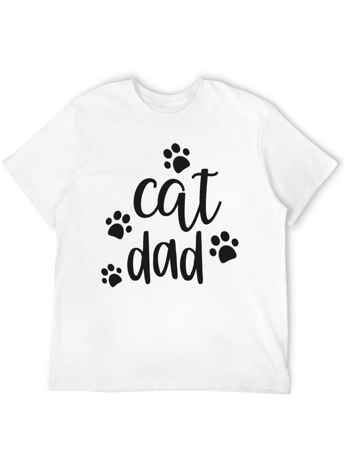 Cat Dad Black T-Shirt