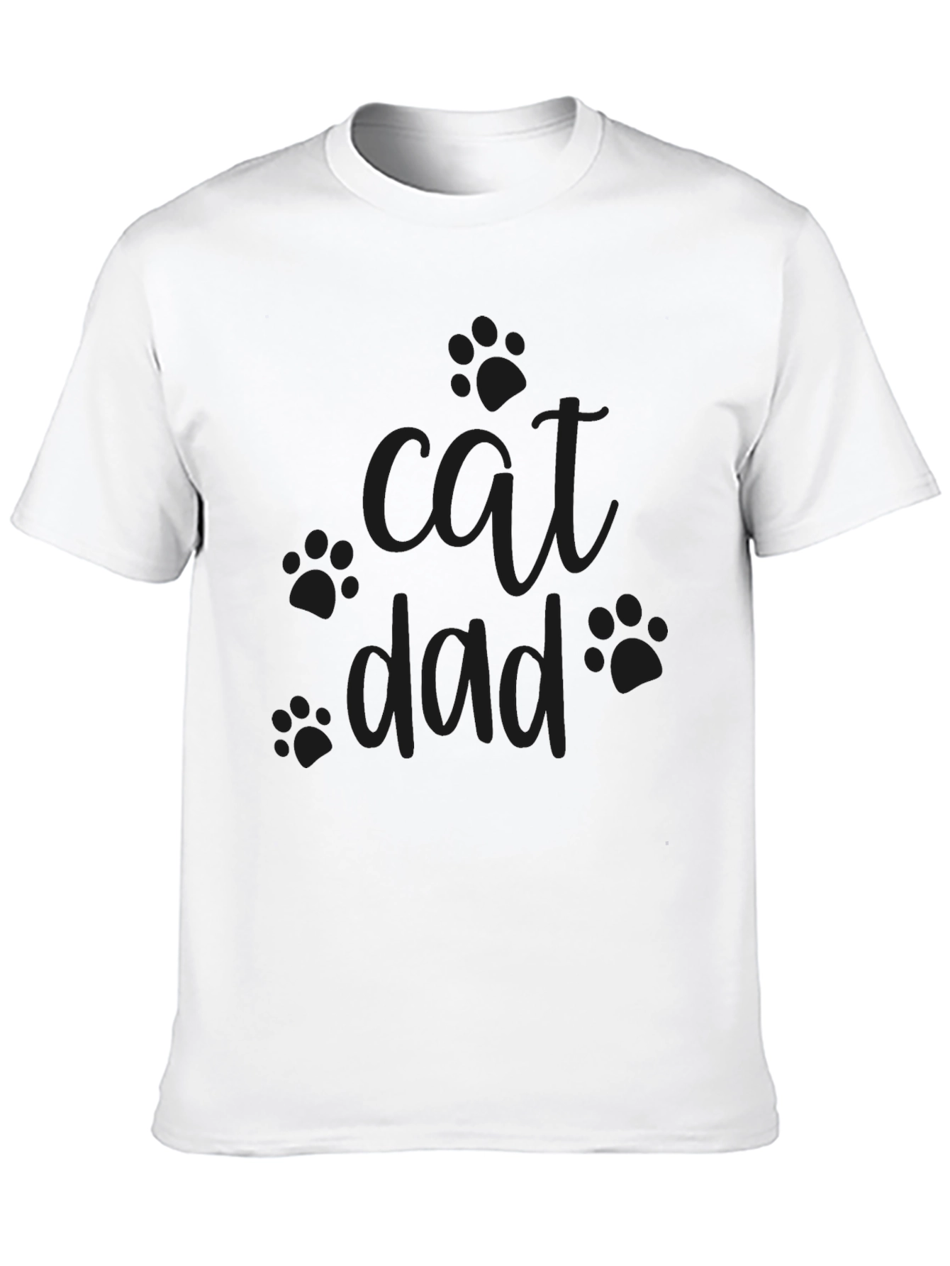 Cat Dad Black T-Shirt