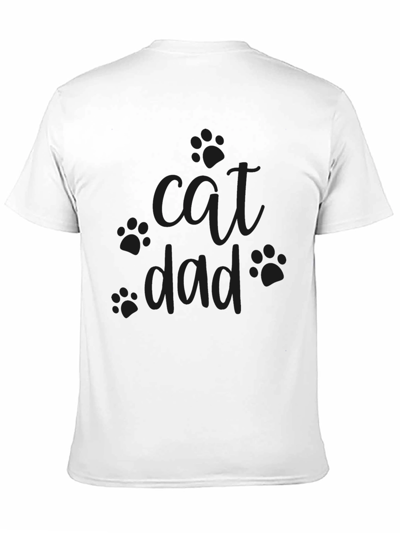 Cat Dad Black T-Shirt