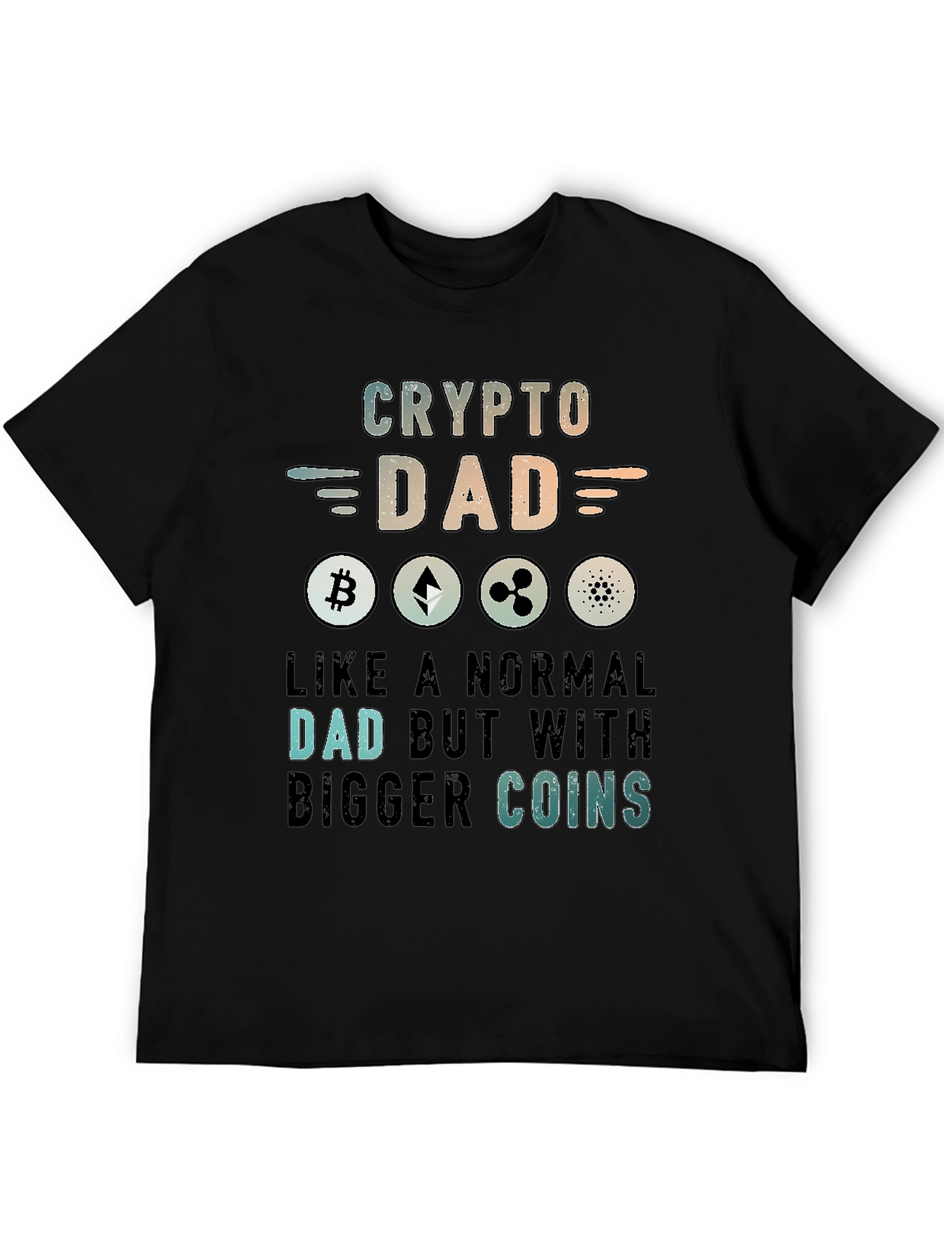 Crypto Dad T-Shirt - Bitcoin Ethereum Ripple Cardano