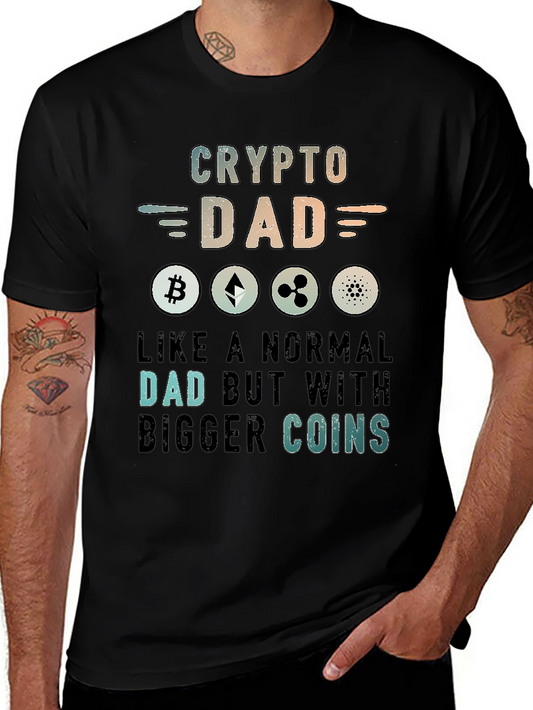 Crypto Dad T-Shirt - Bitcoin Ethereum Ripple Cardano