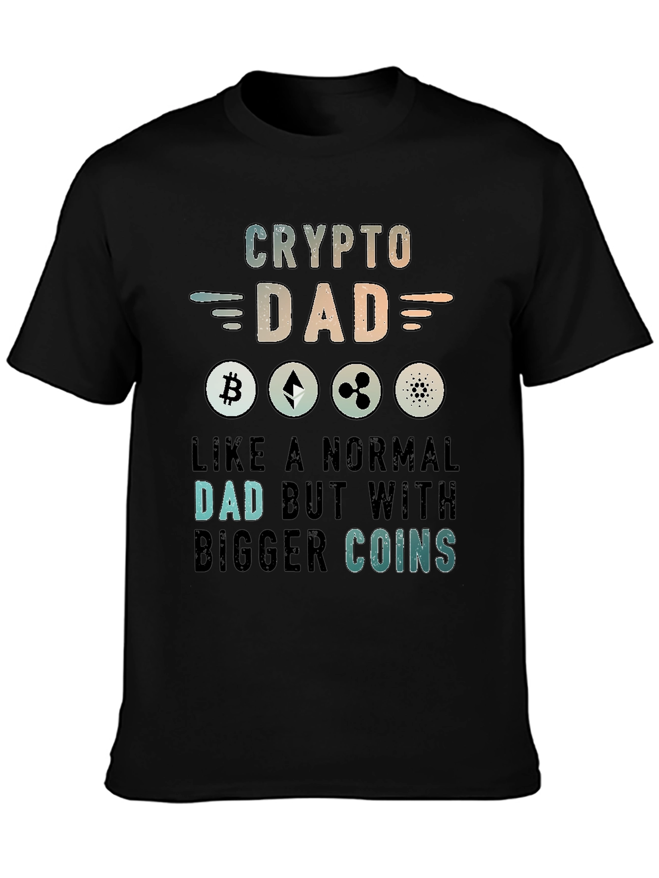 Crypto Dad T-Shirt - Bitcoin Ethereum Ripple Cardano
