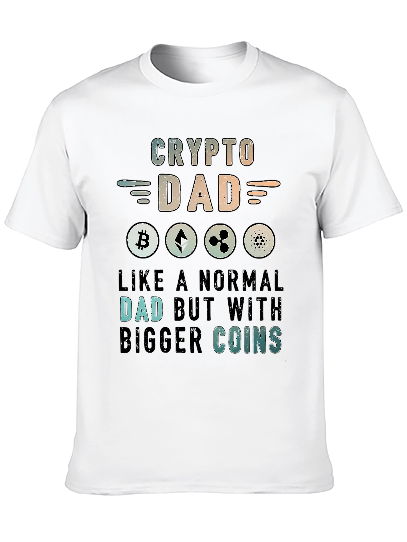 Crypto Dad T-Shirt - Bitcoin Ethereum Ripple Cardano