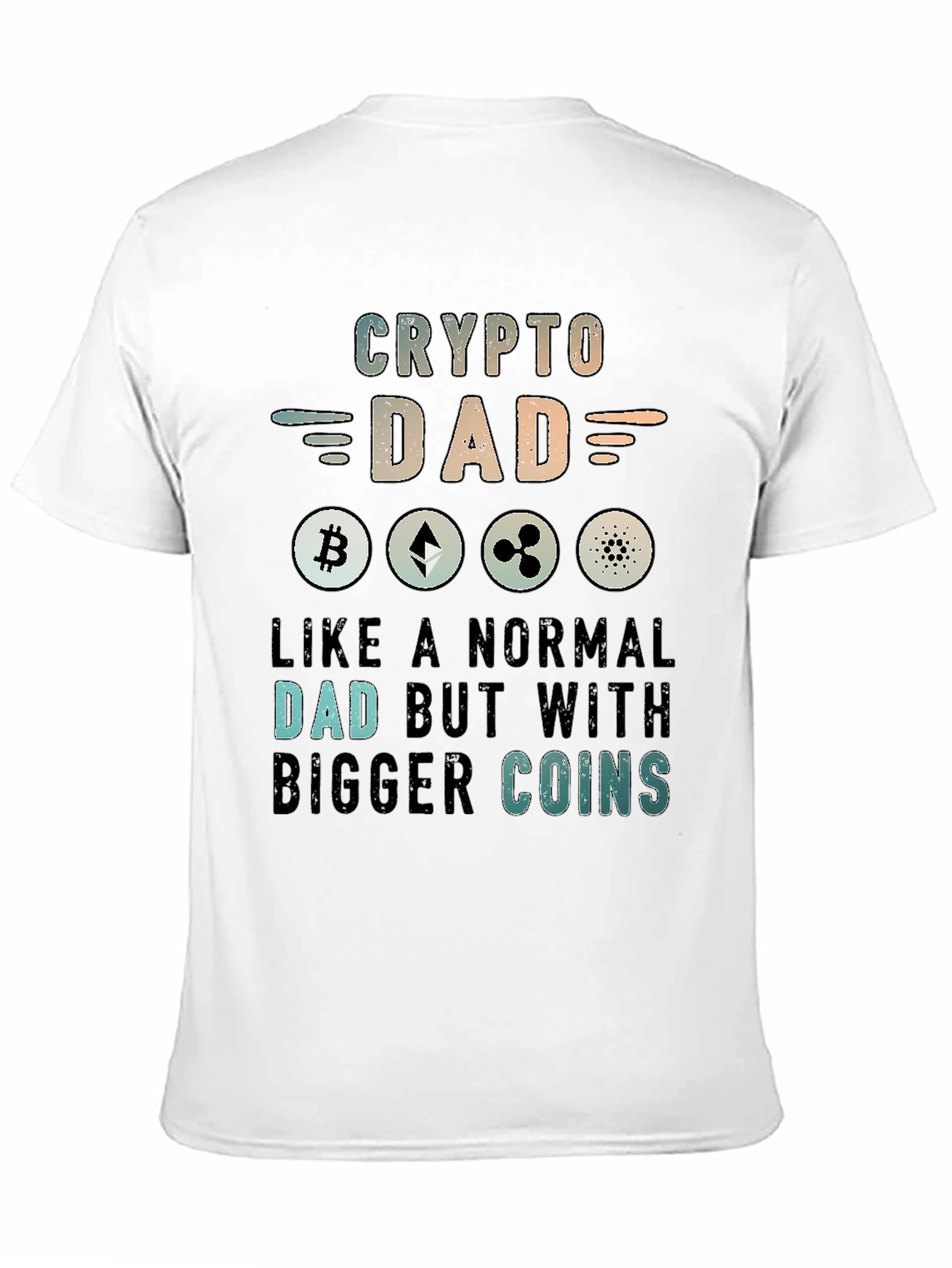 Crypto Dad T-Shirt - Bitcoin Ethereum Ripple Cardano