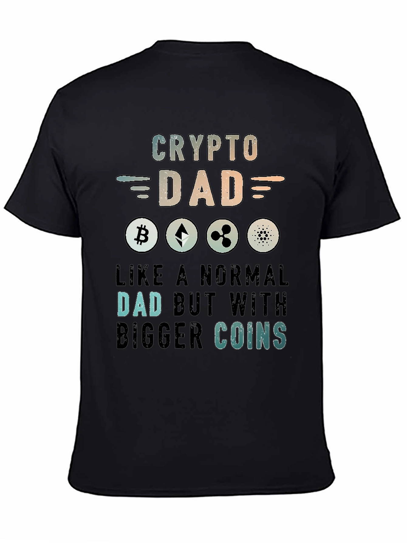 Crypto Dad T-Shirt - Bitcoin Ethereum Ripple Cardano