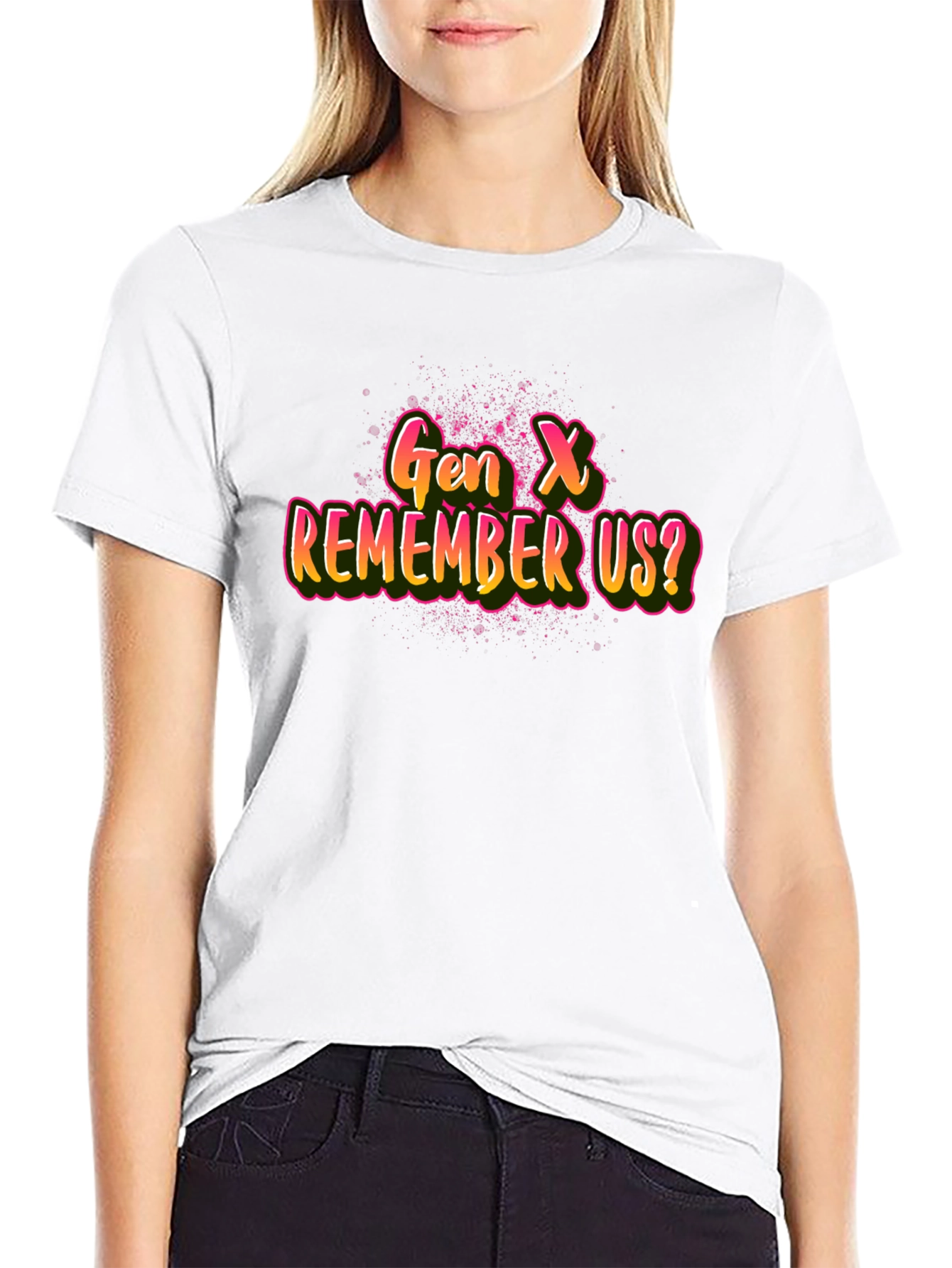Gen X Remember Us? Black Graphic Tee