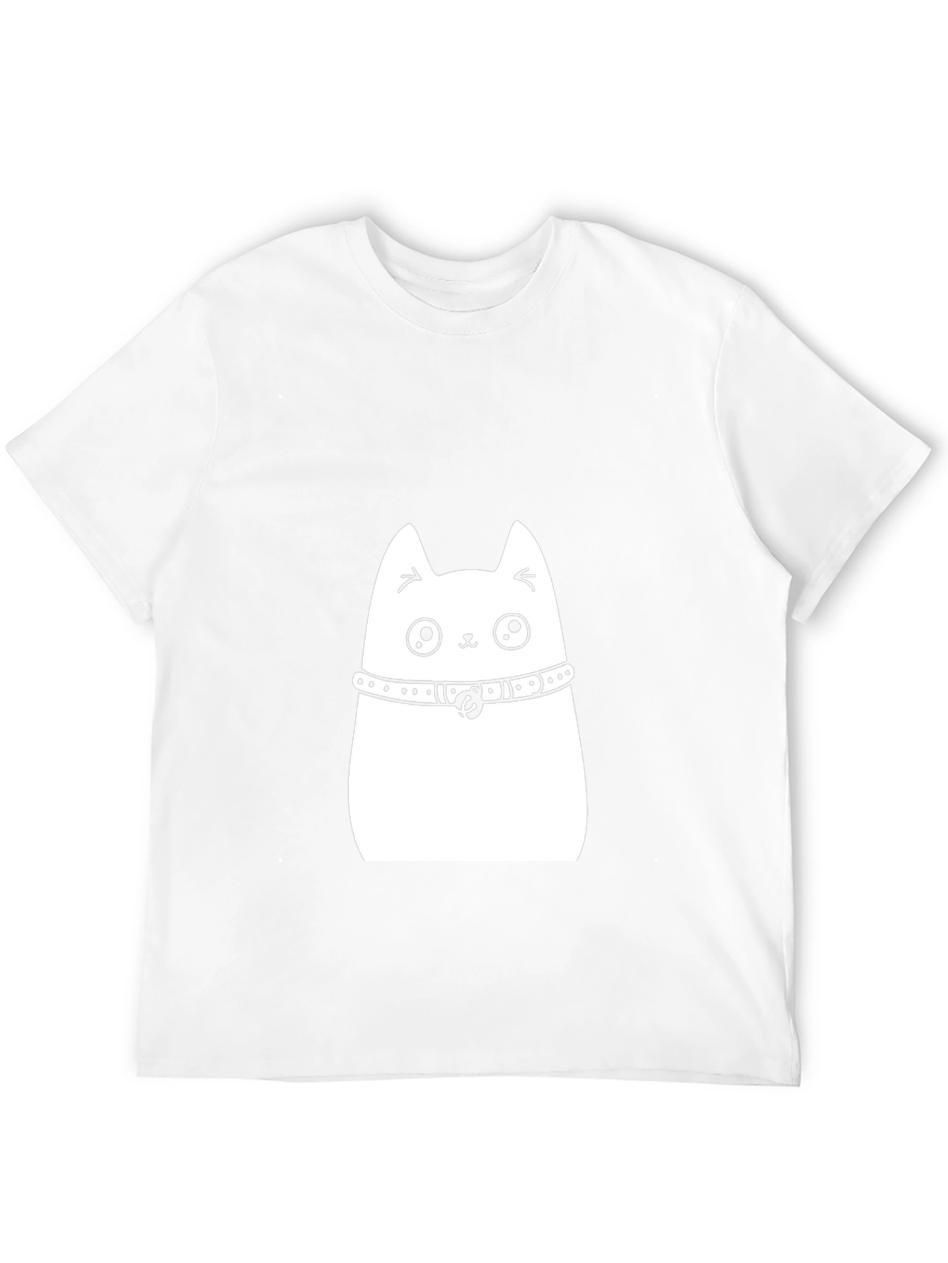 Cute Cat Graphic Tee - Black