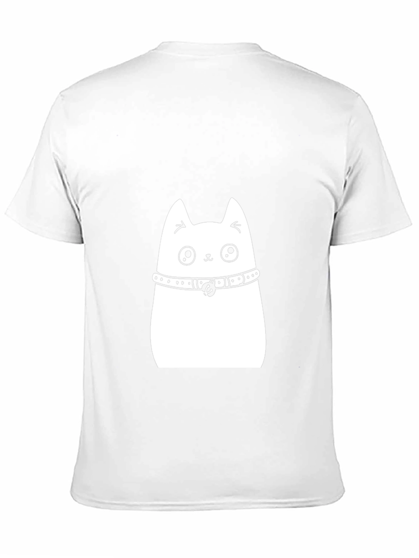 Cute Cat Graphic Tee - Black