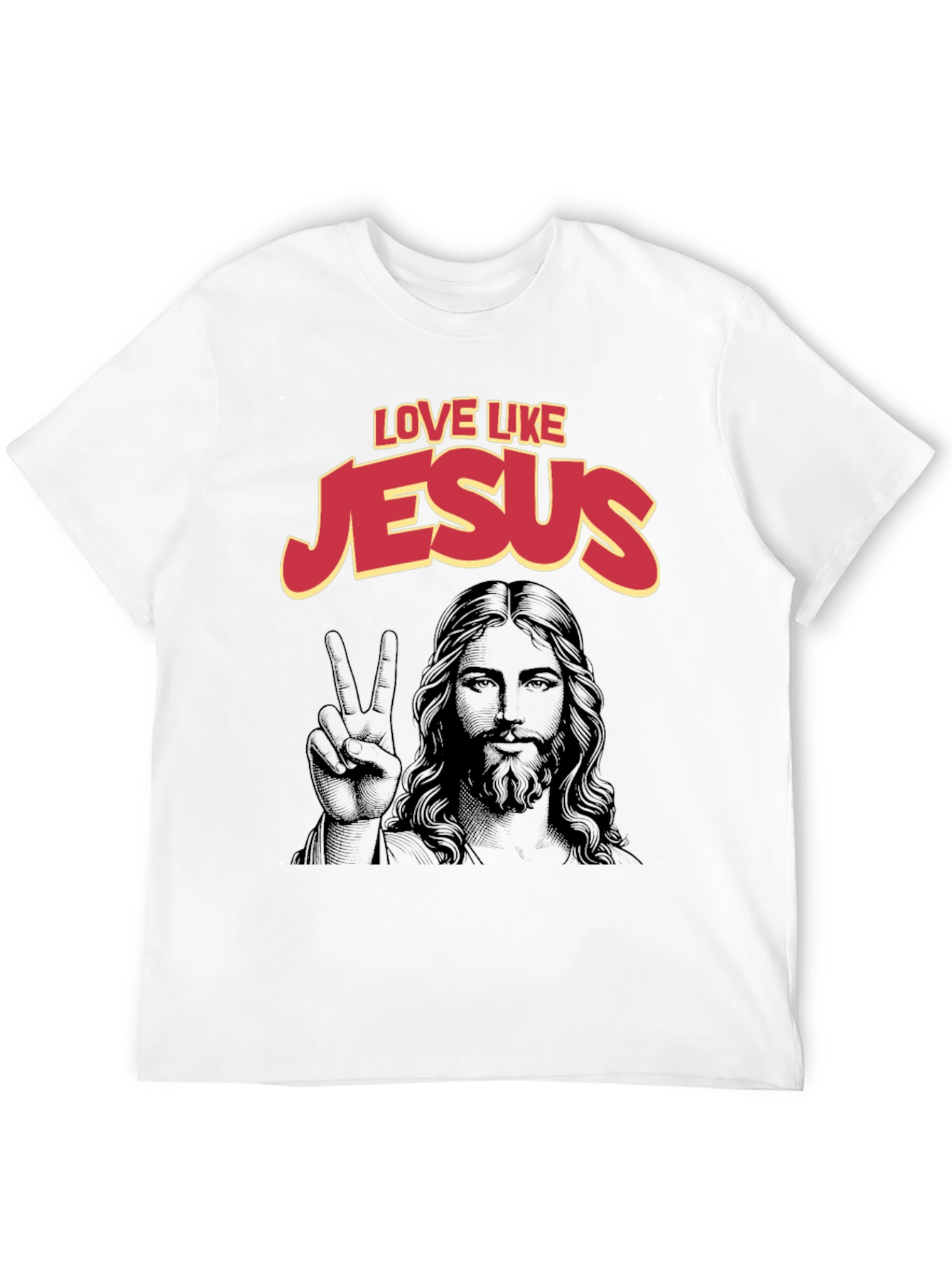 Love Like Jesus Black Graphic T-Shirt