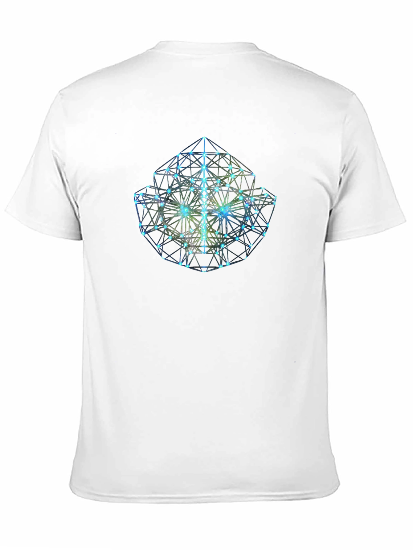 Geometric Cube Graphic Black T-Shirt