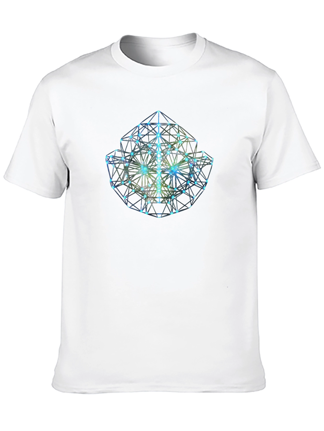 Geometric Cube Graphic Black T-Shirt