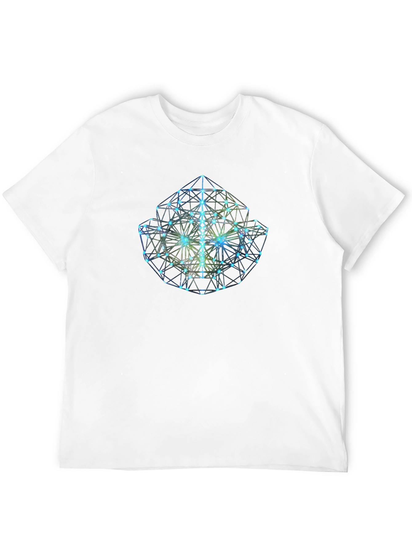Geometric Cube Graphic Black T-Shirt