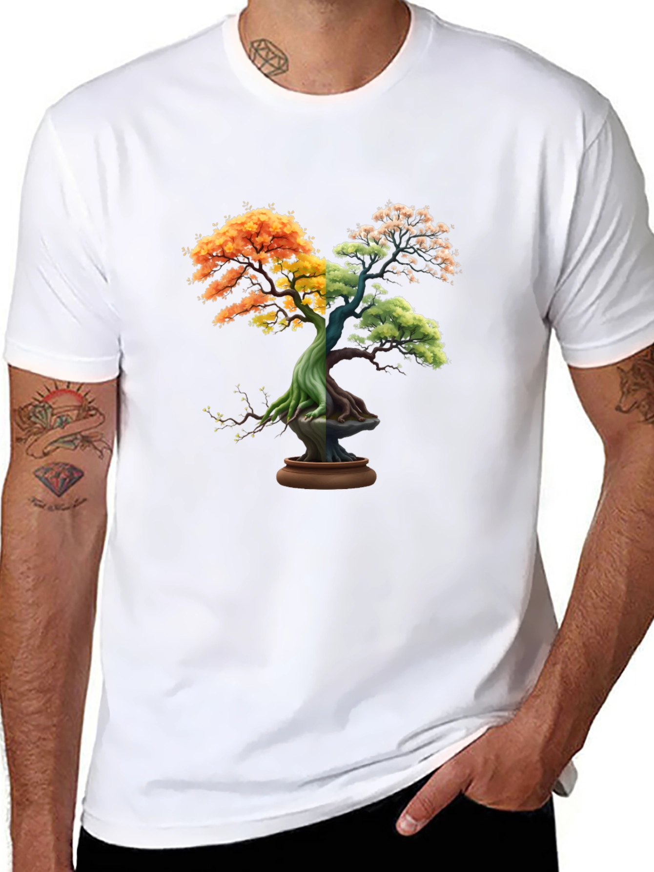 Four Seasons Bonsai Tree Graphic Tee
