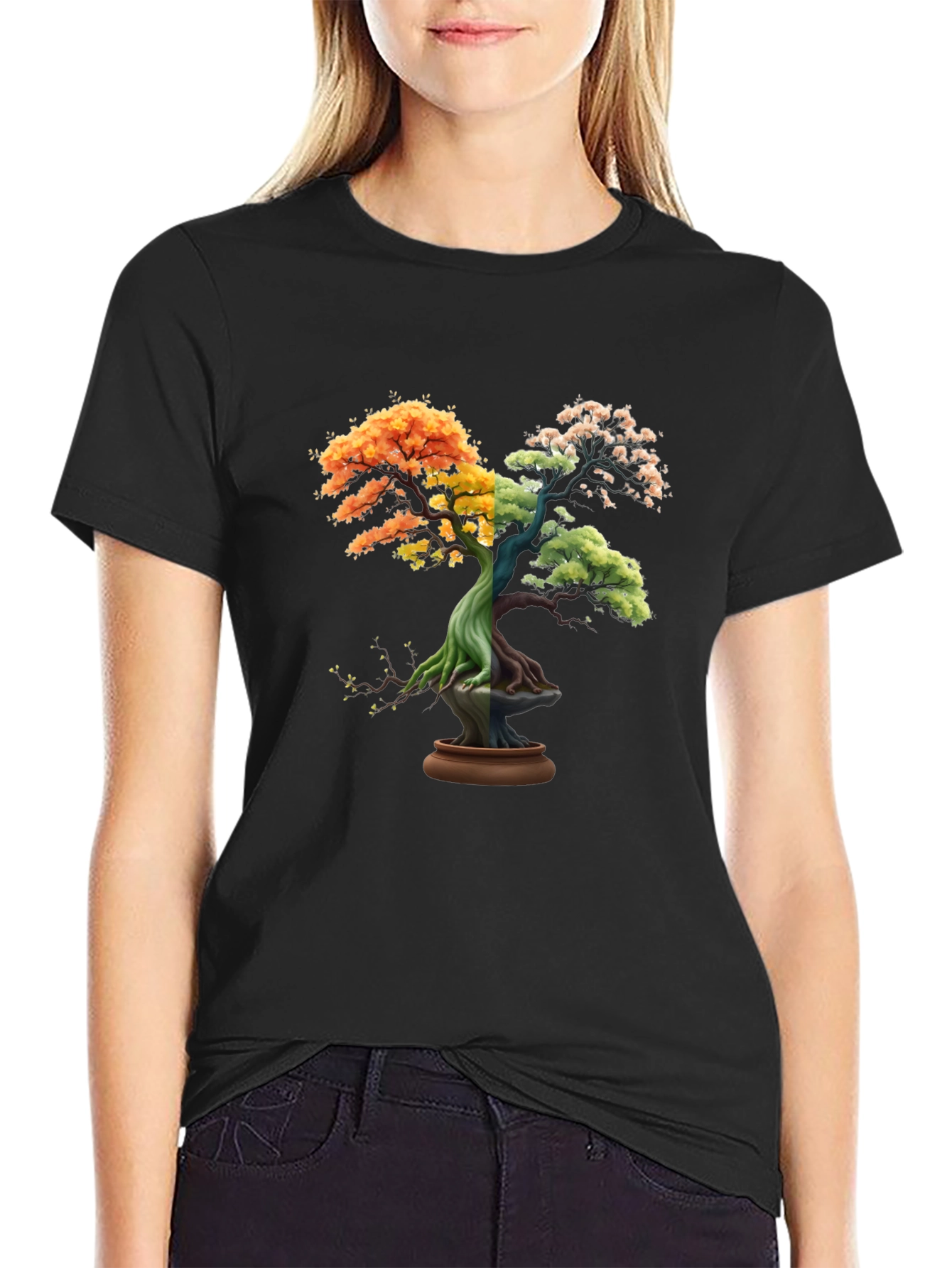 Four Seasons Bonsai Tree Graphic Tee