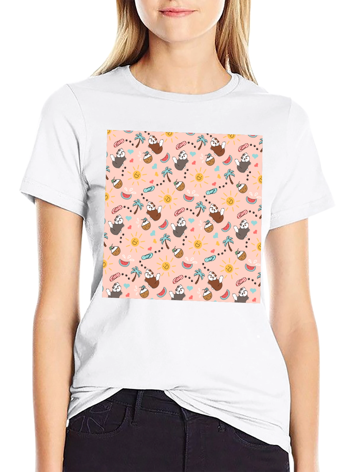 Tropical Sloth T-Shirt - Cute Summer Print