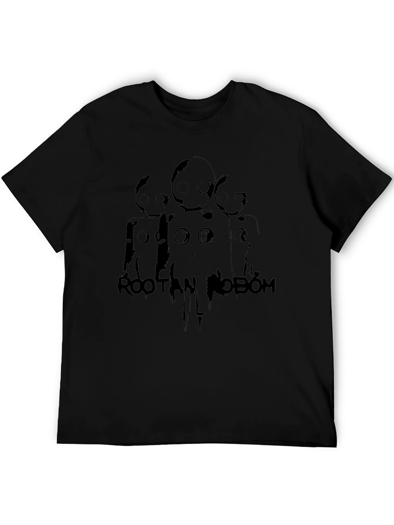 Black Robot Design T-Shirt