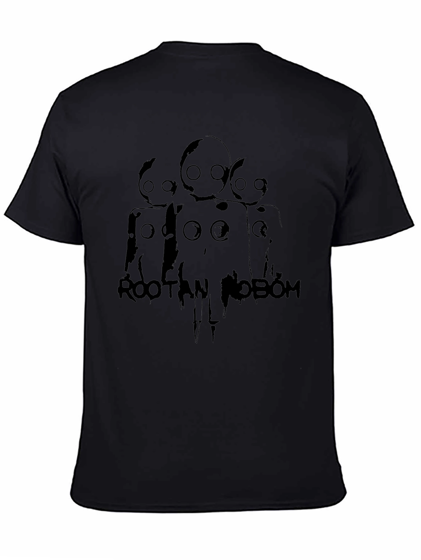 Black Robot Design T-Shirt