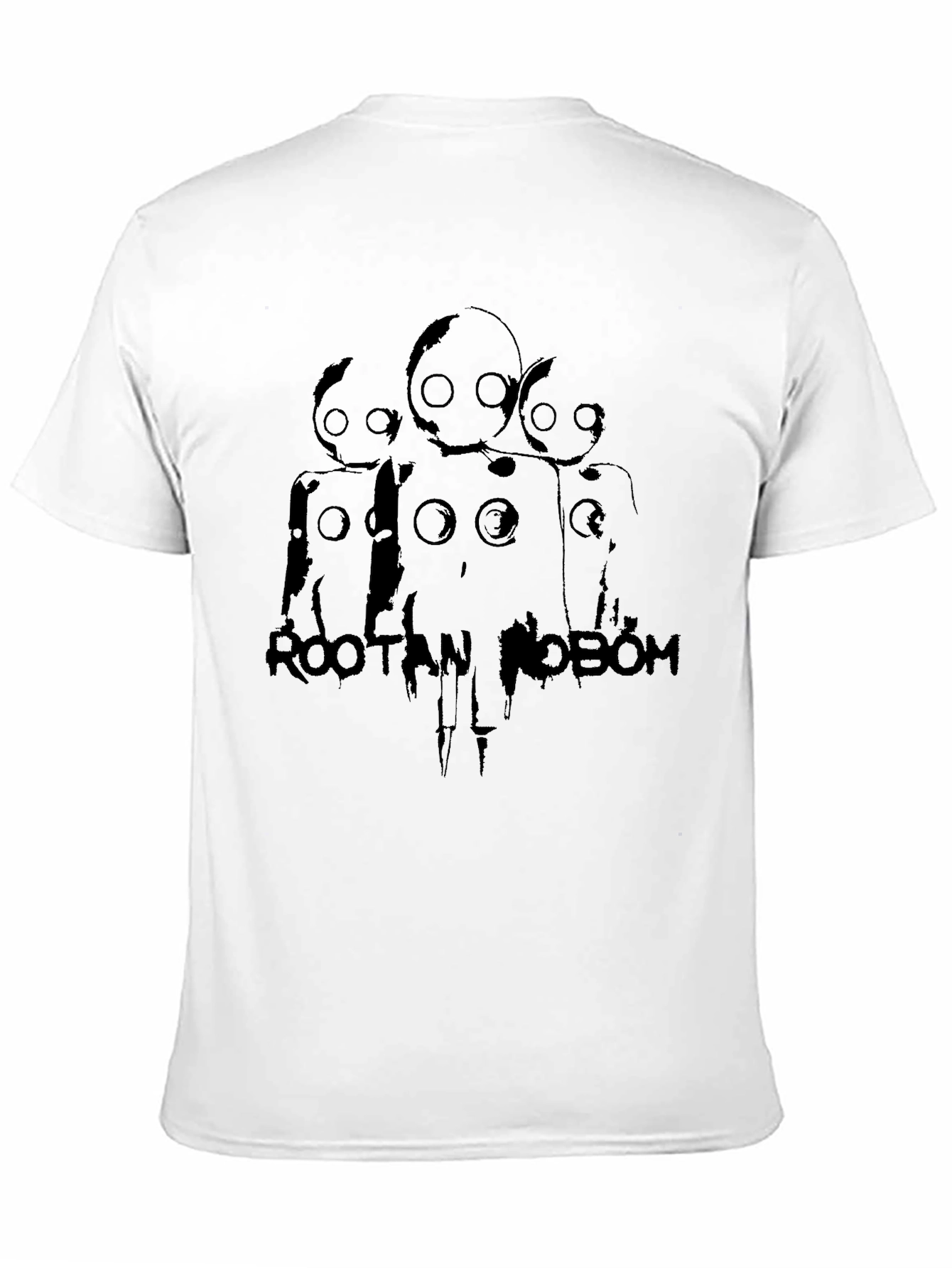 Black Robot Design T-Shirt