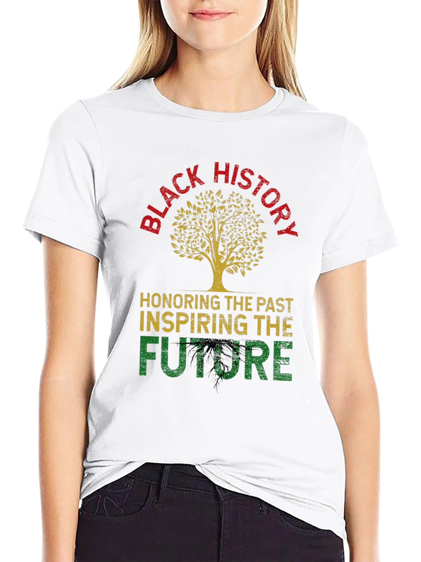 Black History Tree Graphic T-Shirt