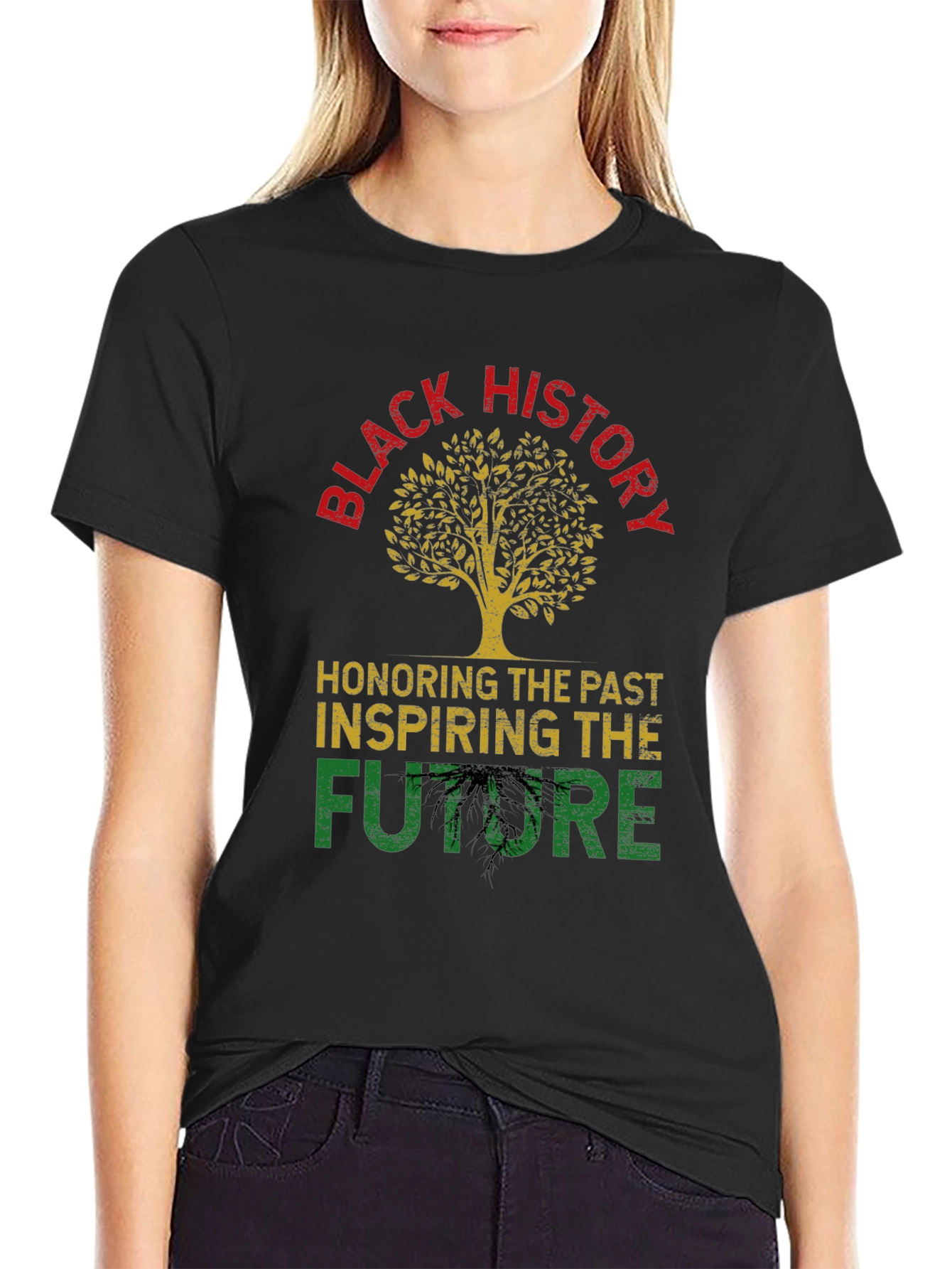 Black History Tree Graphic T-Shirt