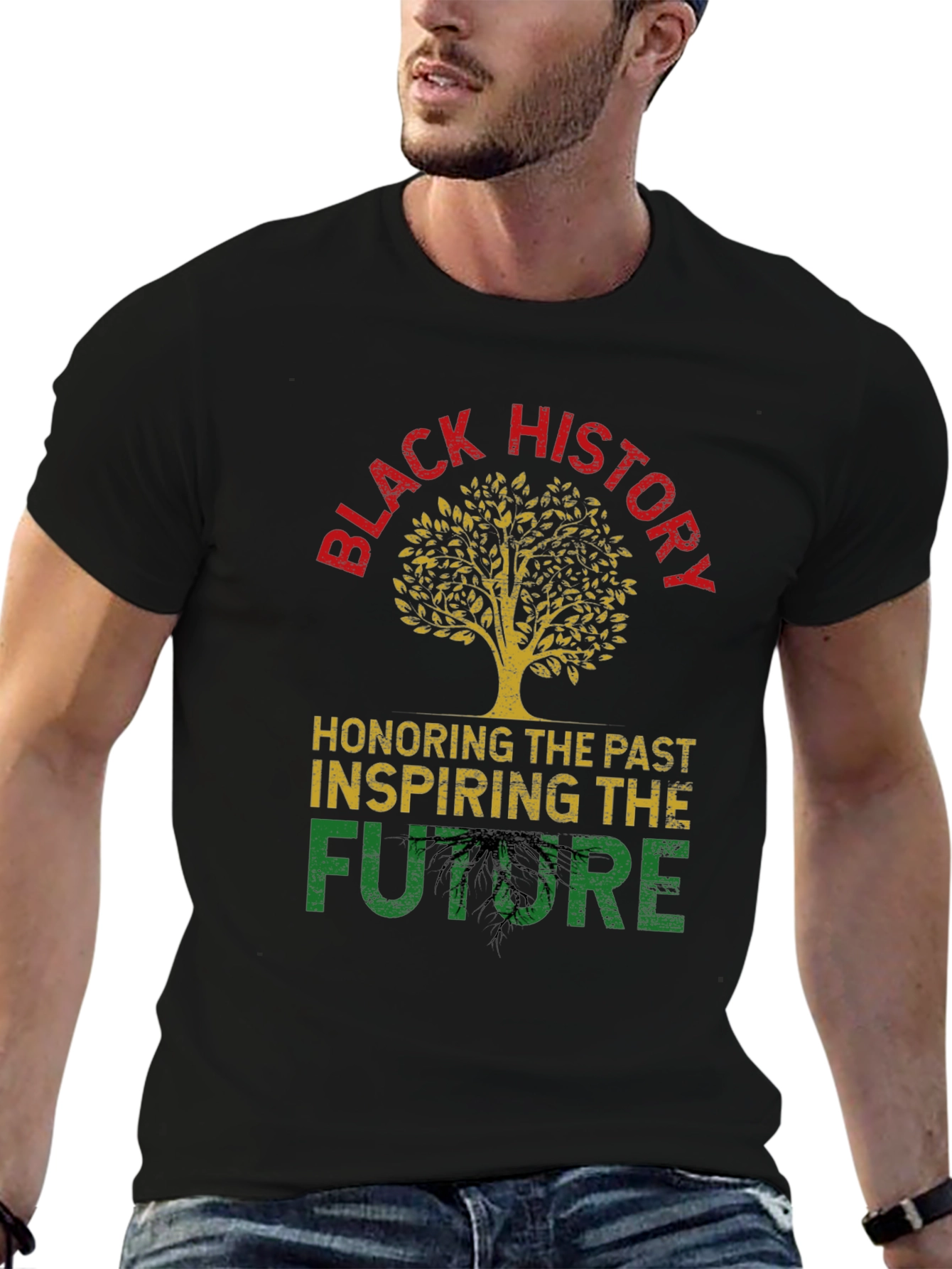 Black History Tree Graphic T-Shirt