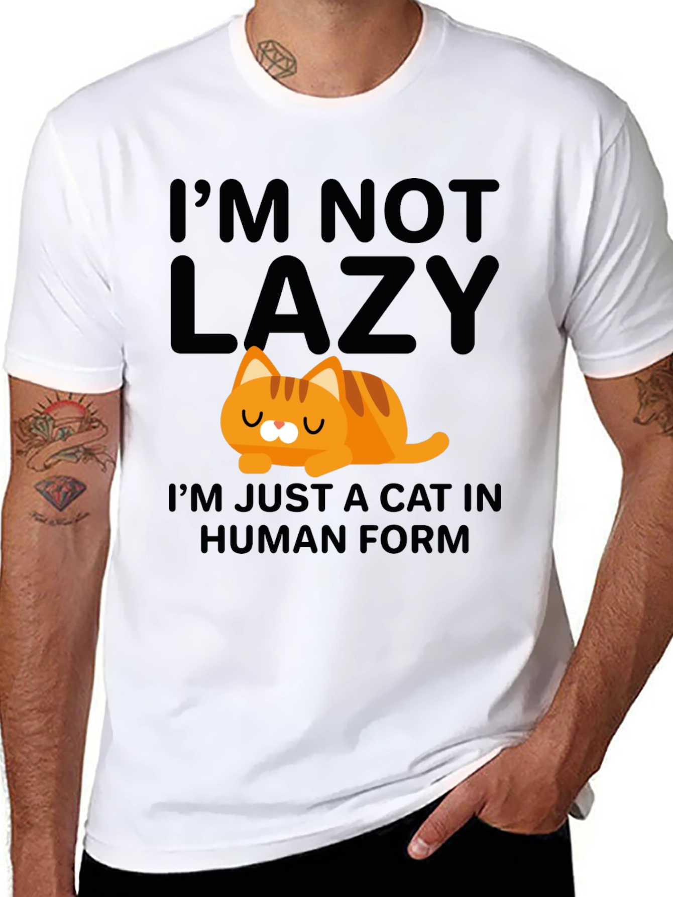 Lazy Cat in Human Form T-Shirt