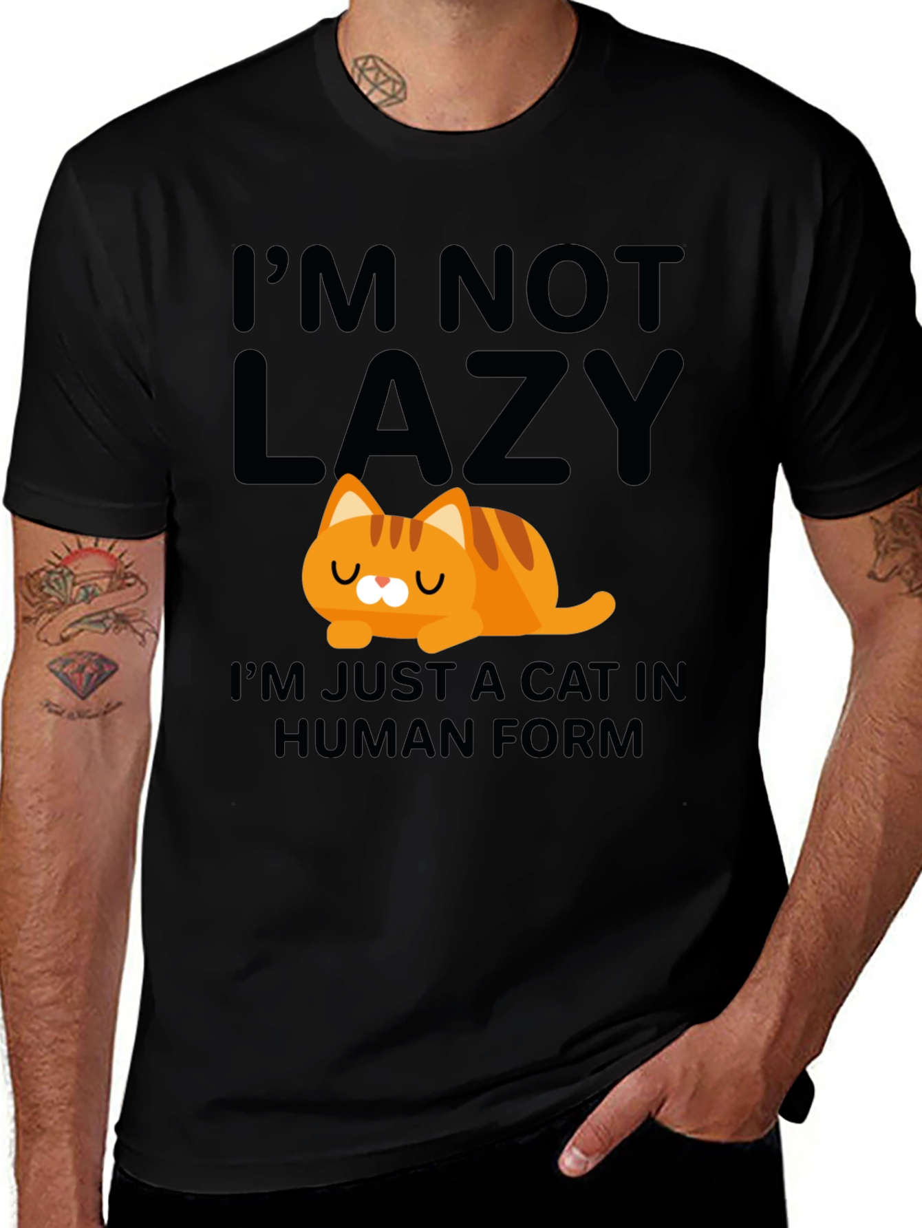 Lazy Cat in Human Form T-Shirt
