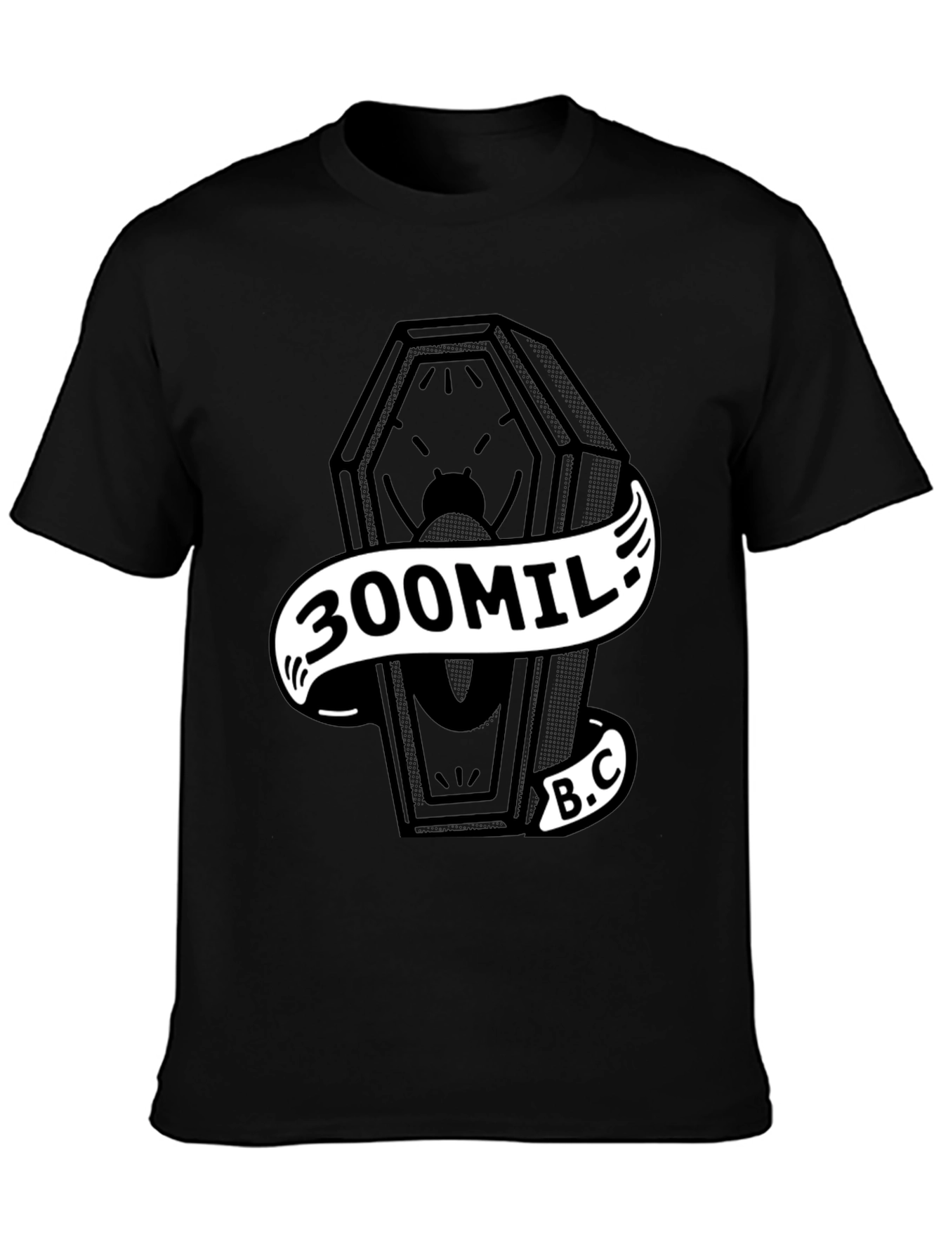 300Mil B.C. Coffin Graphic Black Tee