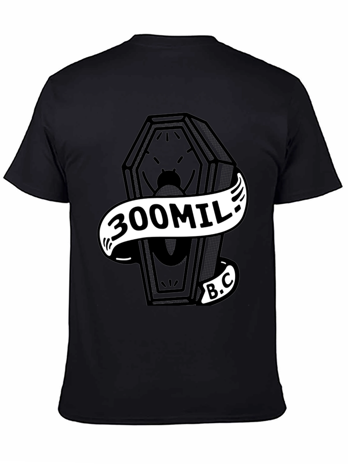 300Mil B.C. Coffin Graphic Black Tee