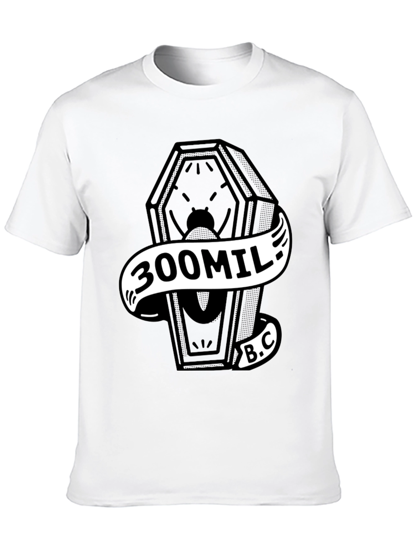 300Mil B.C. Coffin Graphic Black Tee