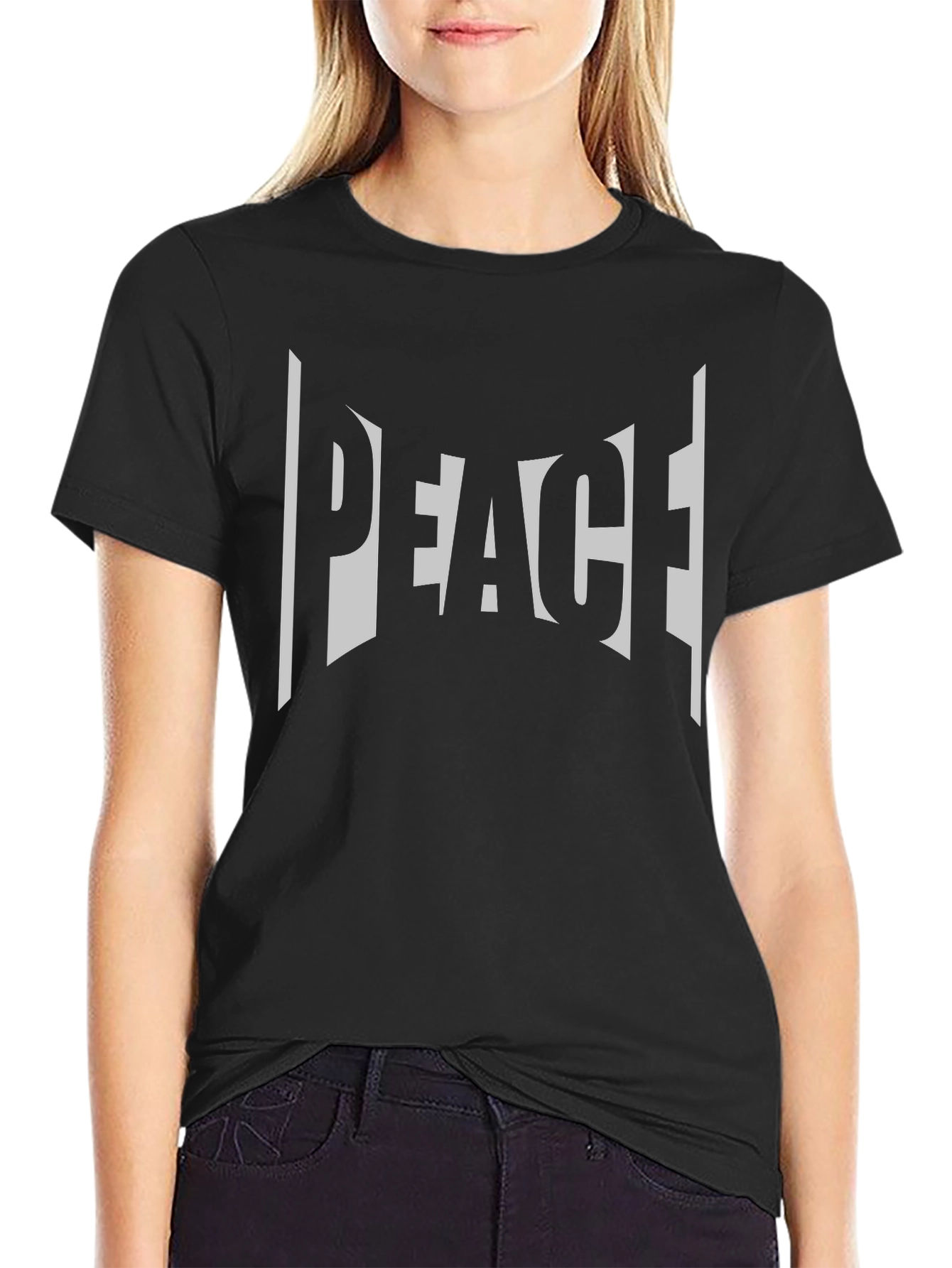 Peace Graphic Black T-Shirt
