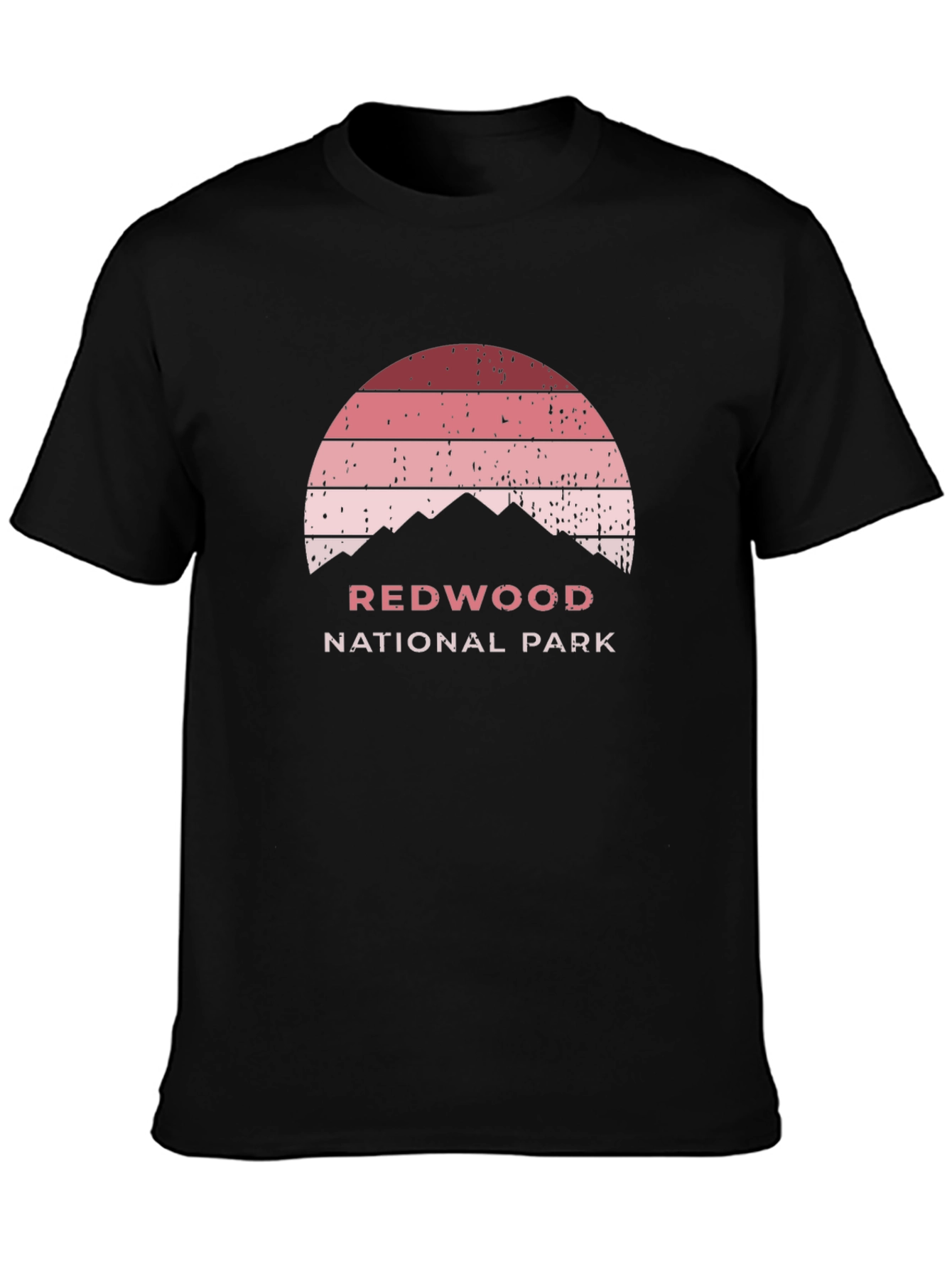 Redwood National Park Sunset Graphic Tee - Retro Style
