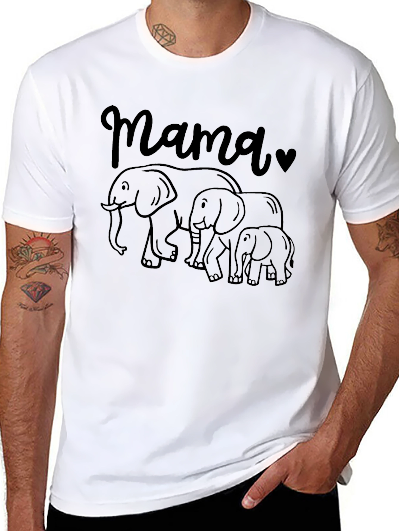 Mama Elephant Family Tee